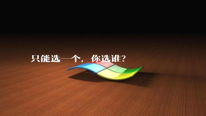 只能选一个，你选谁？
