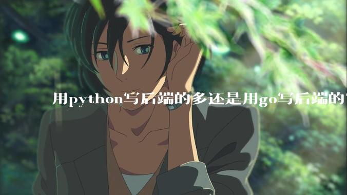 用python写后端的多还是用go写后端的？