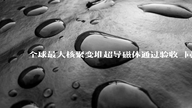 全球最大核聚变堆超导磁体通过验收_同型号_储能_磁场