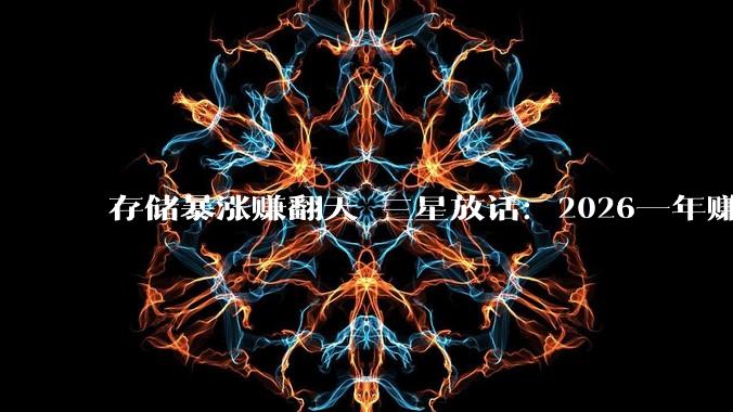 存储暴涨赚翻天 三星放话：2026一年赚完过去40年的钱！_利润_营业_产能