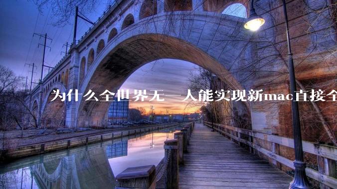 为什么全世界无一人能实现新mac直接全功能稳定装Win 11 arm，或PC直接装macOS arm？