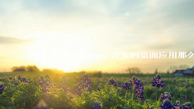 为什么用 electron 开发的桌面应用那么多？