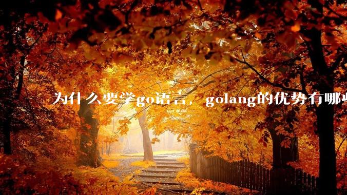 为什么要学go语言，golang的优势有哪些？